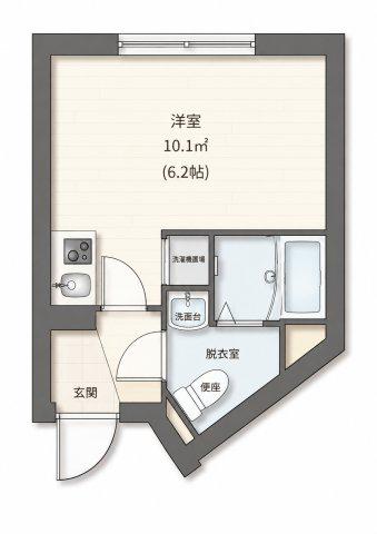 フォルテ川崎(ワンルーム/4階)の間取り写真