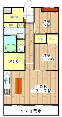 COZY THREE STYLE(2LDK/1階)の間取り写真