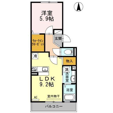カーサクレアール(1LDK/3階)の間取り写真