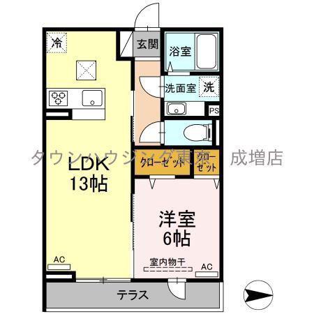 セジュール春日町3(1LDK/1階)の間取り写真