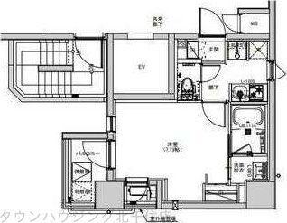 S-RESIDENCE綾瀬RIVIE(1K/6階)の間取り写真