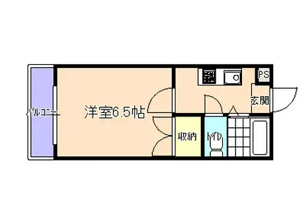 メゾンクレール(1K/2階)の間取り写真