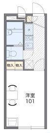 レオパレスドリームKII(1K/2階)の間取り写真