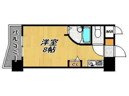 ルネスロワール天神サウス(ワンルーム/6階)の間取り写真