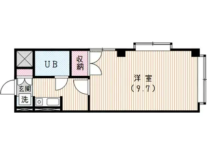 セントハイム白山(1K/2階)の間取り写真