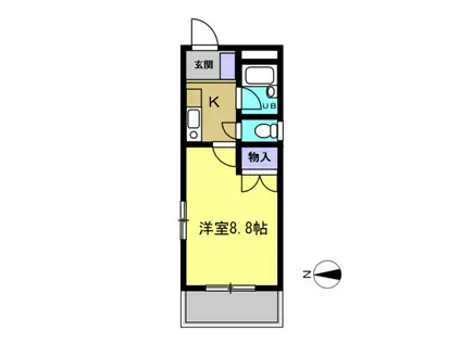 ハイツたんぽぽ(1K/1階)の間取り写真