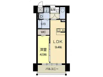 第22関根マンション(1LDK/6階)の間取り写真