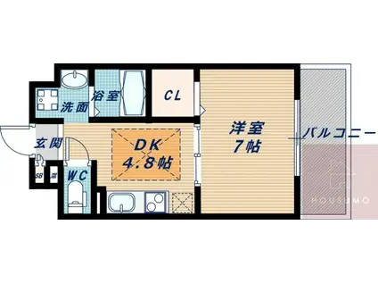 第18関根マンション(1DK/4階)の間取り写真