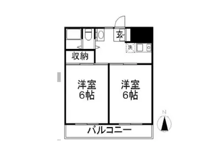DOMILE TAKARA(2K/4階)の間取り写真