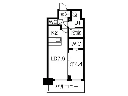 メイクスWアート丸の内(1LDK/13階)の間取り写真