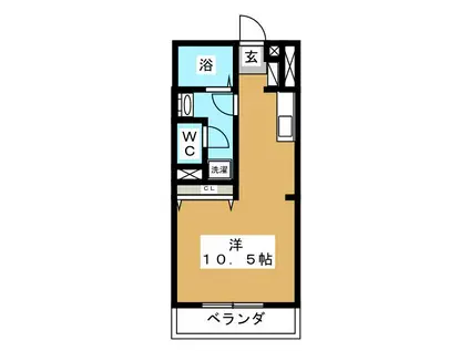 第7クレスト吉原(ワンルーム/2階)の間取り写真