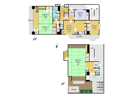 ベルエアー弓ノ木I(5LDK/1階)の間取り写真