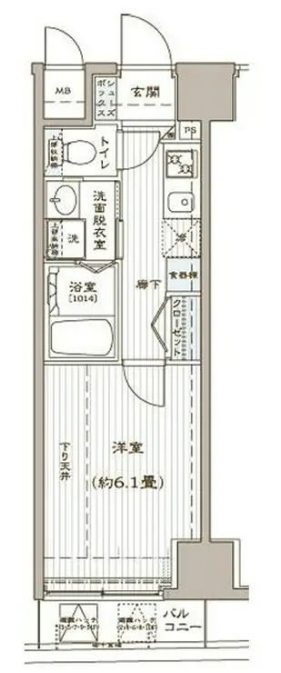アヴァンティーク銀座2丁目弐番館 6階階 間取り
