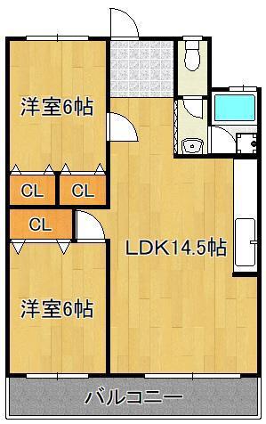 リバーサイドプリンセス篠崎(2LDK/5階)の間取り写真