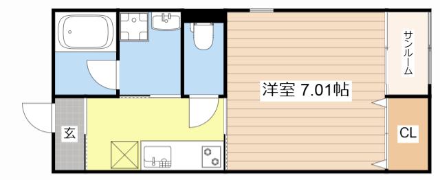 レジーナ(1K/1階)の間取り写真