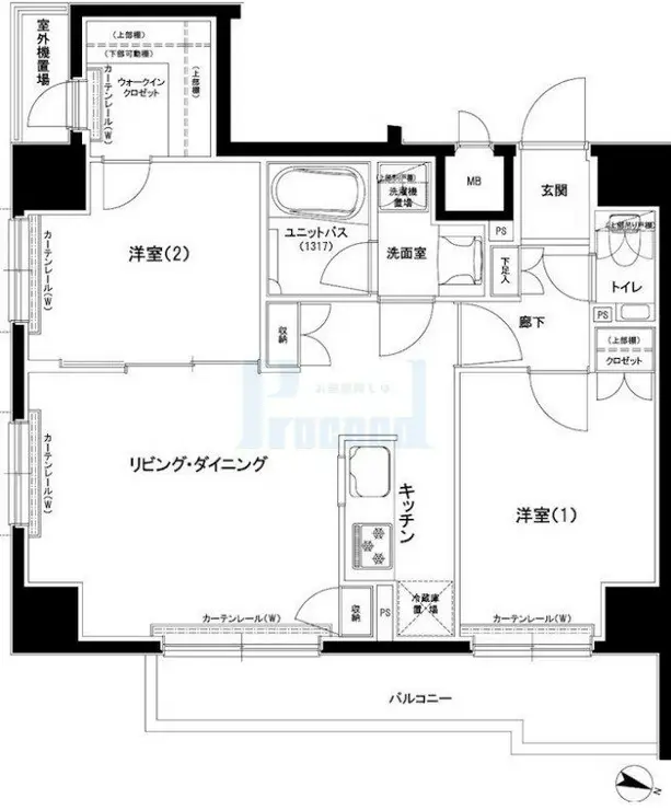 ルーブル東十条 13階階 間取り