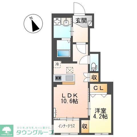 グランプラム本町(1LDK/1階)の間取り写真