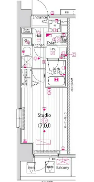 ガーラ・リバースクエア横濱南 4階階 間取り