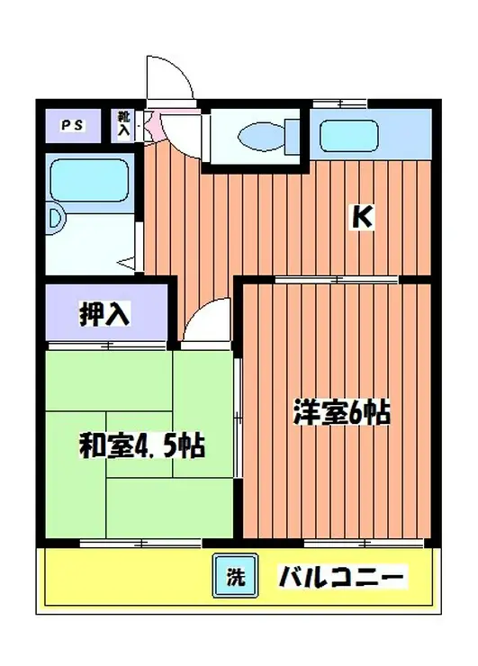 パインハイツ 2階階 間取り