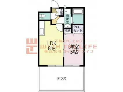 ランドベアー21II(1LDK/1階)の間取り写真