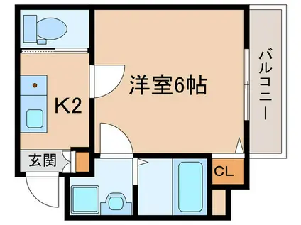 東京メトロ丸ノ内線 方南町駅 徒歩10分 2階建 新築(1K/1階)の間取り写真