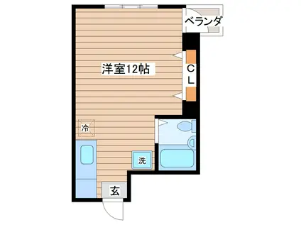 木村屋ビル(ワンルーム/4階)の間取り写真