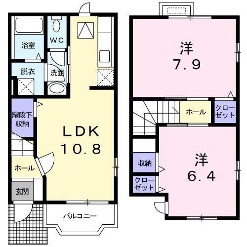 エクセレントII(2LDK/1階)の間取り写真