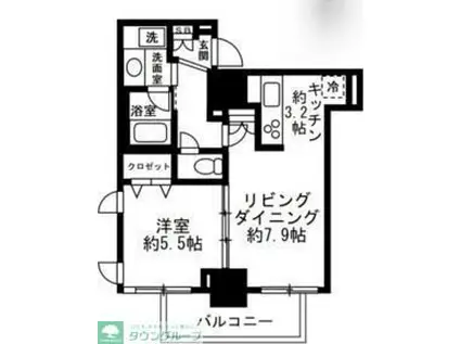 Dクラディアイヴァン初台(1LDK/10階)の間取り写真