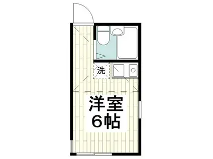 ユナイト上大岡アルフェッタの杜(ワンルーム/2階)の間取り写真