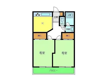 谷野マンション(2DK/3階)の間取り写真