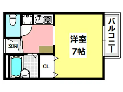 メゾンアエロスタ(ワンルーム/4階)の間取り写真