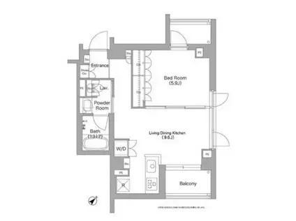コンフォリア中野(1LDK/3階)の間取り写真