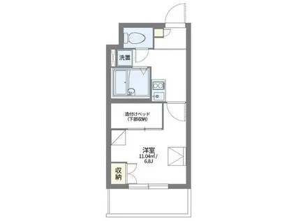 レオパレス本駒込(1K/2階)の間取り写真