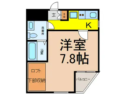 ノヴェル今池(1K/3階)の間取り写真