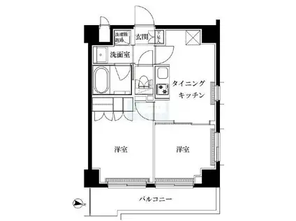 ルーブル志村坂上(2DK/2階)の間取り写真