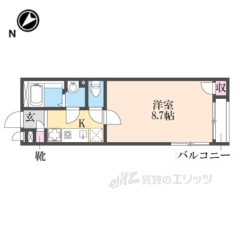 クレイノラ ルーチェ(1K/2階)の間取り写真
