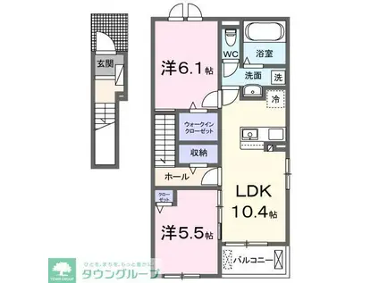 カノープス(2LDK/2階)の間取り写真