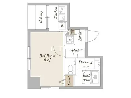 KDXレジデンス秋葉原II(1K/14階)の間取り写真