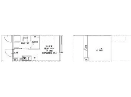 MJ TERRACE TAKASAGO(ワンルーム/1階)の間取り写真