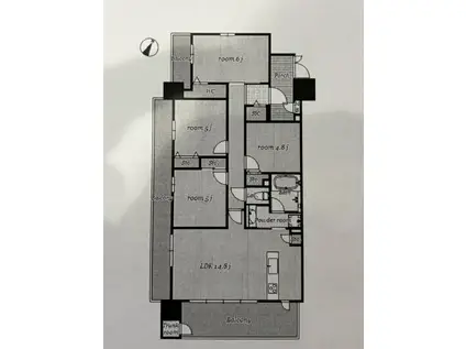 エイルマンション光の森(4LDK/10階)の間取り写真