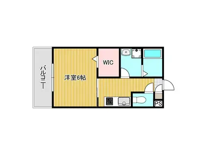 ジーメゾン明石市林アブジール(1K/1階)の間取り写真