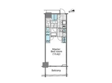 コンフォリア新宿イーストサイドタワー(1K/16階)の間取り写真