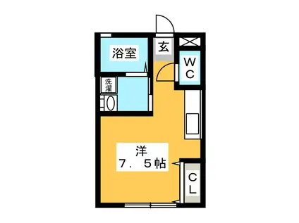 サンパティオアイワ(ワンルーム/2階)の間取り写真