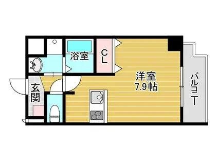 NAKAZAKI 66(1K/5階)の間取り写真