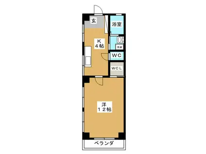 梅澤ビル(1K/3階)の間取り写真