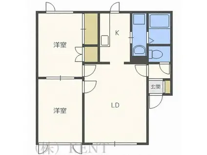 ネクストパーク(2LDK/3階)の間取り写真