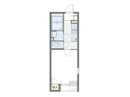 レオネクストヴィフII(1K/2階)の間取り写真