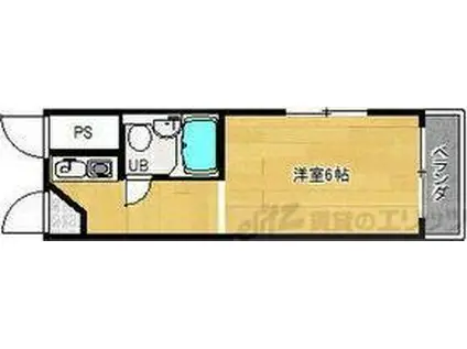 リアライズ同心(1K/3階)の間取り写真