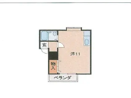 コスモ栄谷(ワンルーム/3階)の間取り写真