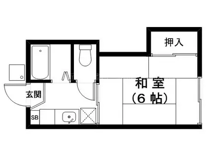 アムネス音羽(1K/1階)の間取り写真